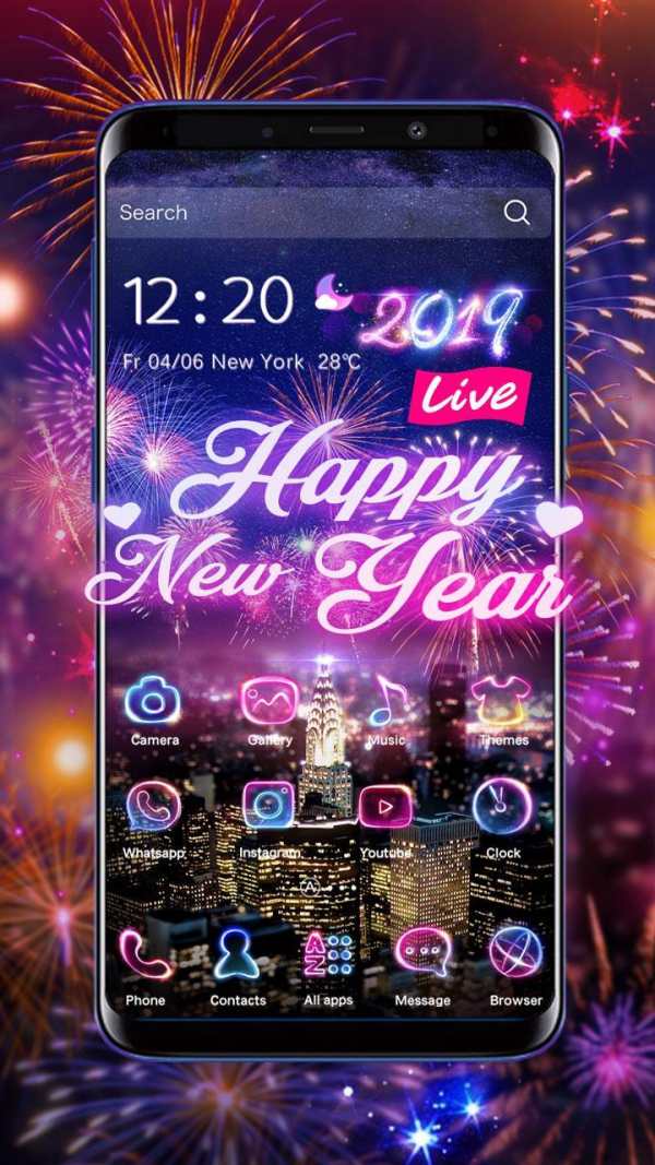 Lucky 3D New Year Firework Theme screenshot 3