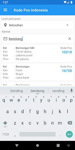 Kode Pos Indonesia Offline screenshot 1