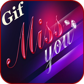 Miss You Gif أيقونة