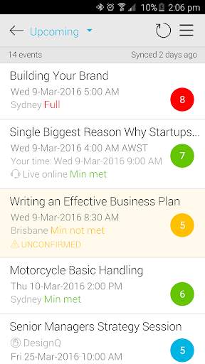Arlo Training & Event Software स्क्रीनशॉट 1