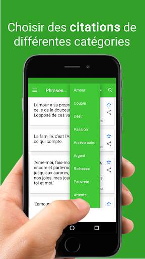 Phrases et citations pour Facebook et Whatsapp screenshot 2