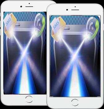 Flashlight - SMS & Call Flash screenshot 1