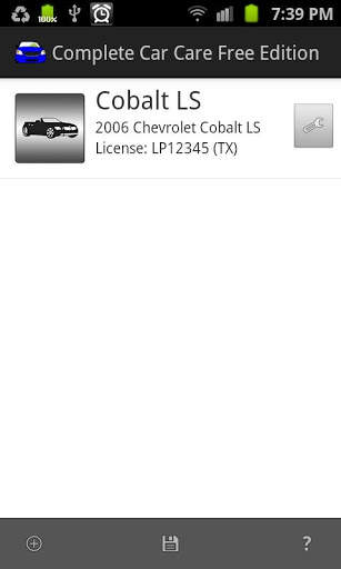 Complete Car Care Free Edition screenshot 1