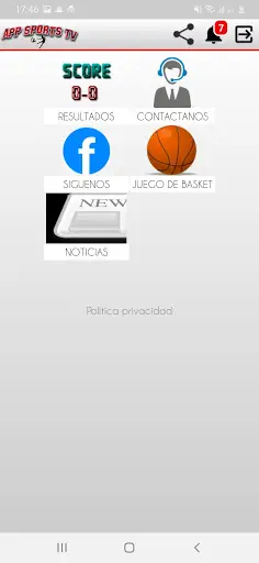 APP SPORTS TV स्क्रीनशॉट 2