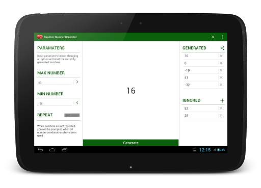 Random Numbers Generator 12 تصوير الشاشة