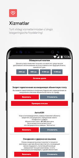 Mobiuz mobil ilovasi 2024 screenshot 6
