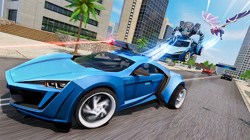 Flying Dragon Robot Transform- Robot Car Games 21 screenshot 4