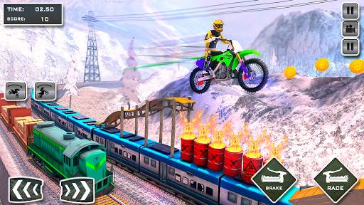 Tricky Bike vs Train Racing Fun screenshot 1