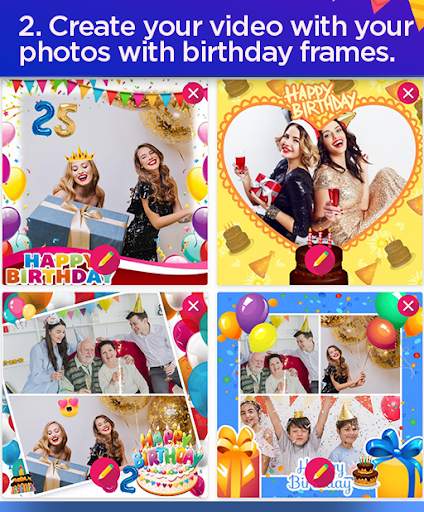Birthday video maker with phot screenshot 2