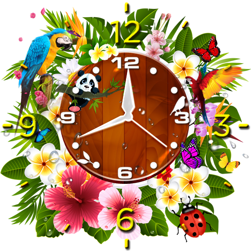 Flower Clock HD Live Wallpaper icon