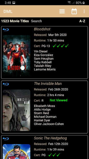 DML Mobile DVD/Blu Ray Movie Library screenshot 1
