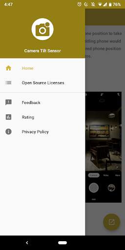 Camera Tilt Sensor screenshot 2