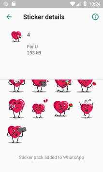 Autocollants coeurs drôles WAStickerApps screenshot 3