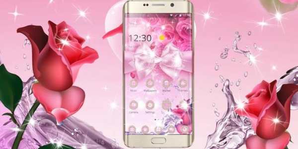 Tema Pink Rose Shining Flower screenshot 6