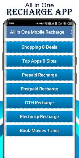 Mobile Recharge App - Online Phone Recharge 1 تصوير الشاشة