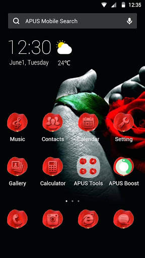 Rose|APUS Launcher theme screenshot 1