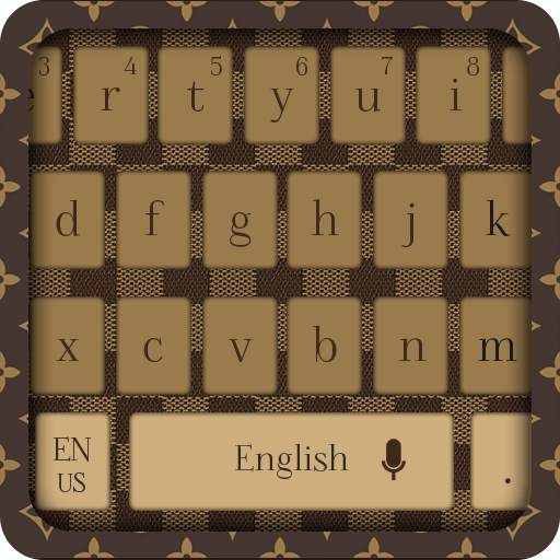 LV Luxury Leather Keyboard Theme 10001002