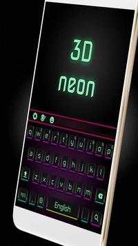 3D Neon Keyboard Theme screenshot 2