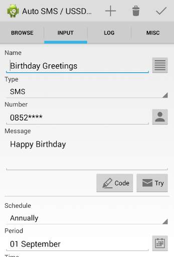 Auto SMS / USSD / Call screenshot 2