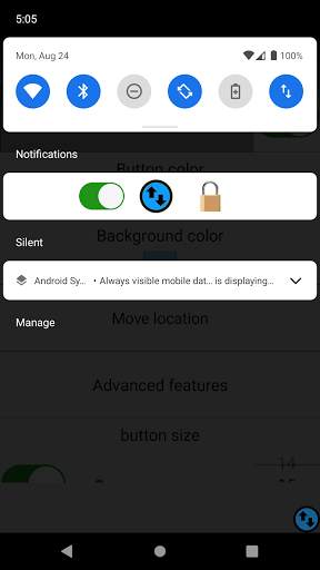Always visible mobile data screenshot 2