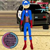 Captain Stickman Rope Hero Newyork Gangster Crime 1.0