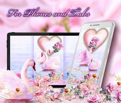 Swans Love Valentine Live Wallpaper screenshot 4
