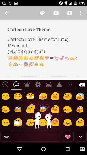 Cartoon Love Emoji Keyboard screenshot 2