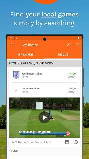 cricHQ: live cricket & scoring स्क्रीनशॉट 3