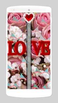 fake zipper lock screen love screenshot 1