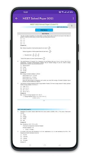 NEET Solved Papers Offline screenshot 3