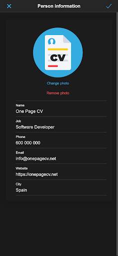 One Page CV: Create Resume PDF скриншот 4