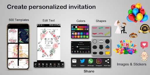 Invitation maker 2020 Birthday & Wedding card Free screenshot 2