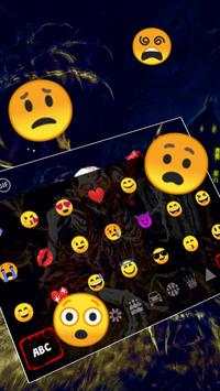 Horror Zombie Skull Keyboard Tema screenshot 3