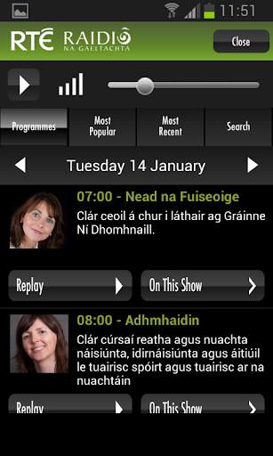 RTÉ Radio Player screenshot 6