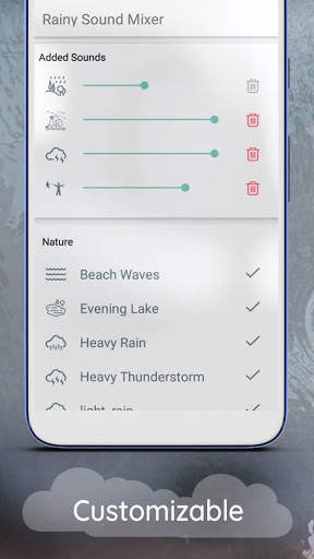 Rain Sounds with Relaxing Sleep Music screenshot 4