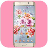 Colorful flower wallpaper theme icon