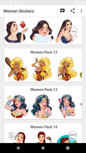 Girls and woman Stickers  - WAStickerApps screenshot 1