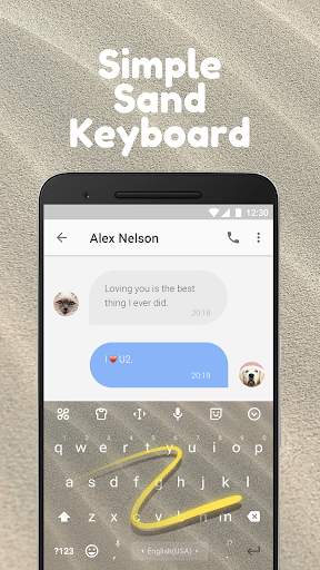 Gold Sand Keyboard Theme for Whatsapp screenshot 4