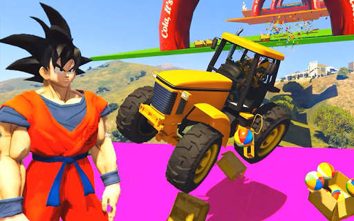 Super heroes Tractor Simulator Stunts screenshot 2