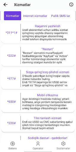 USSD kodlar Official screenshot 3