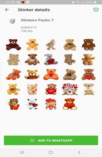 Teddy Sticker For WhatsApp - WAStickerApps screenshot 5