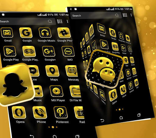 Golden Girl Launcher Theme screenshot 3