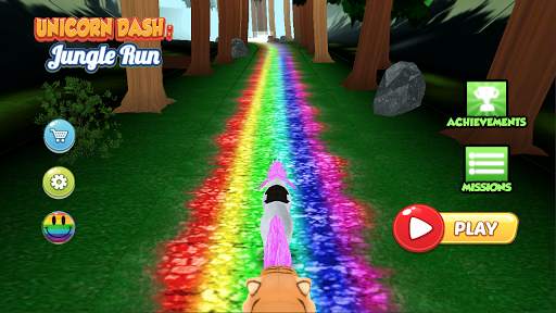 Unicorn Dash Jungle Run 3D screenshot 1