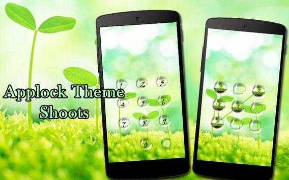 Green Applock Theme Shoots screenshot 1