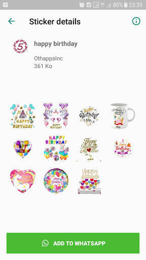 Happy Birthday Stickers for WhatsApp WAStickerApps screenshot 2