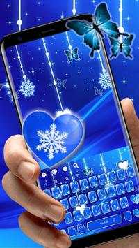 Blue Crystal Butterfly Keyboard Theme screenshot 3