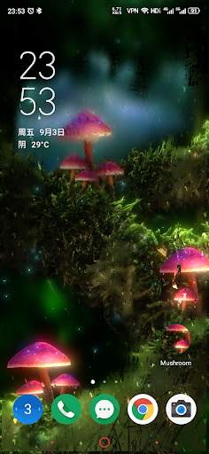 3D Mushroom  Live Wallpape HD screenshot 1