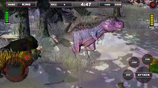 Lion vs Dinosaur Animal Simulator Game screenshot 7