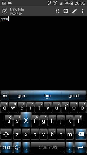 Dusk BlackBlue Emoji Keyboard screenshot 2