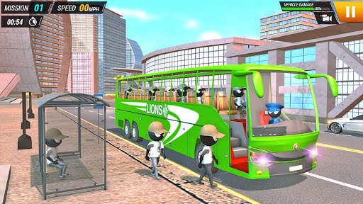Stickman - Bus Driving Simulator 2019 Free screenshot 2